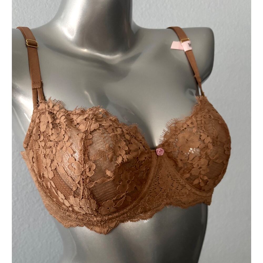 Victoria's Secret Dream Angels Unlined Uplift w Sling Toffee Brown Nwt Bra